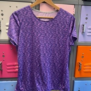 Lands' End Purple Fitted Short Sleeve T-Shirt